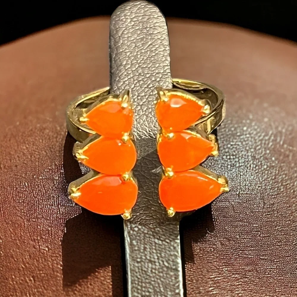 Red Jasper Gold Ring
